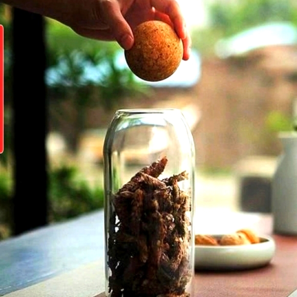 NWT Wondrwood tapered cork & glass storage jars 3 - Picture 3 of 12